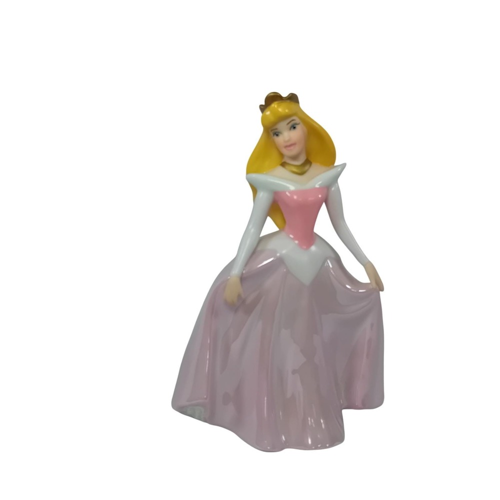 90s Vintage Disney Princess Sleeping Beauty Aurora Porcelain Figurine Hand Paint